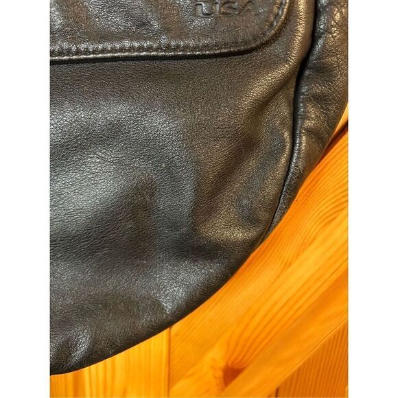 AmeriBag LEATHER Healthy Back Bag Back Pack Sling Shoulder Bag Med 19” BLACK - Picture 3 of 14